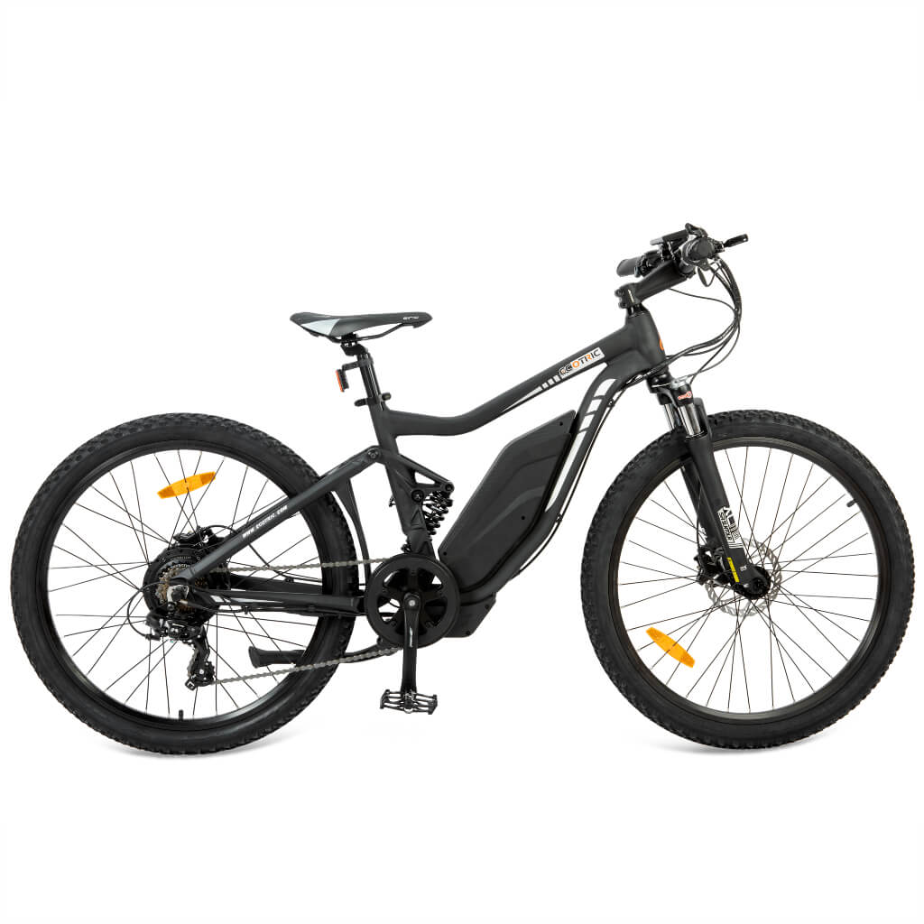 Ecotric Tornado 48V 750W Full Suspension Electric Mountain Bike black right side