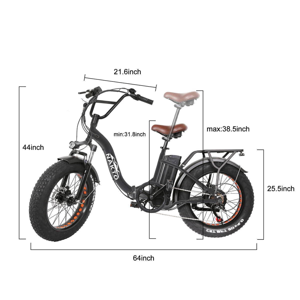 Nakto 20&quot; OX Folding Electric Bike 500W 48V