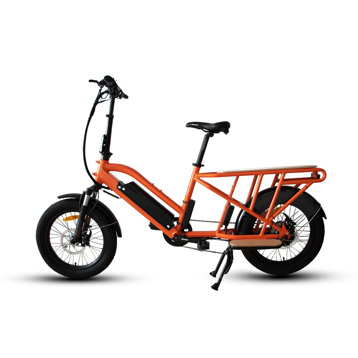 EUNORAU G30-CARGO 500W 48V Dual Battery Family Cargo Electric Bike Orange