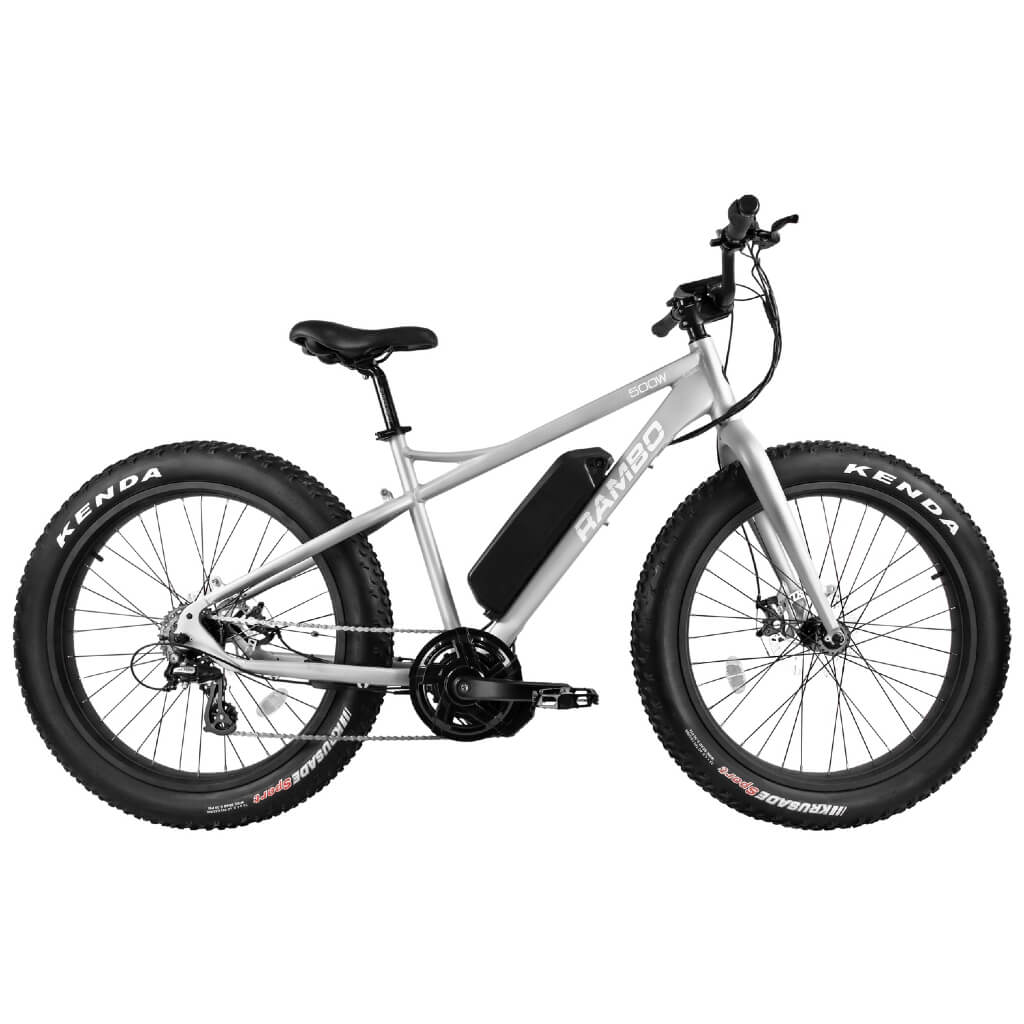 RAMBO Cruiser 500W 48V Mountain Electric Bike-Silver