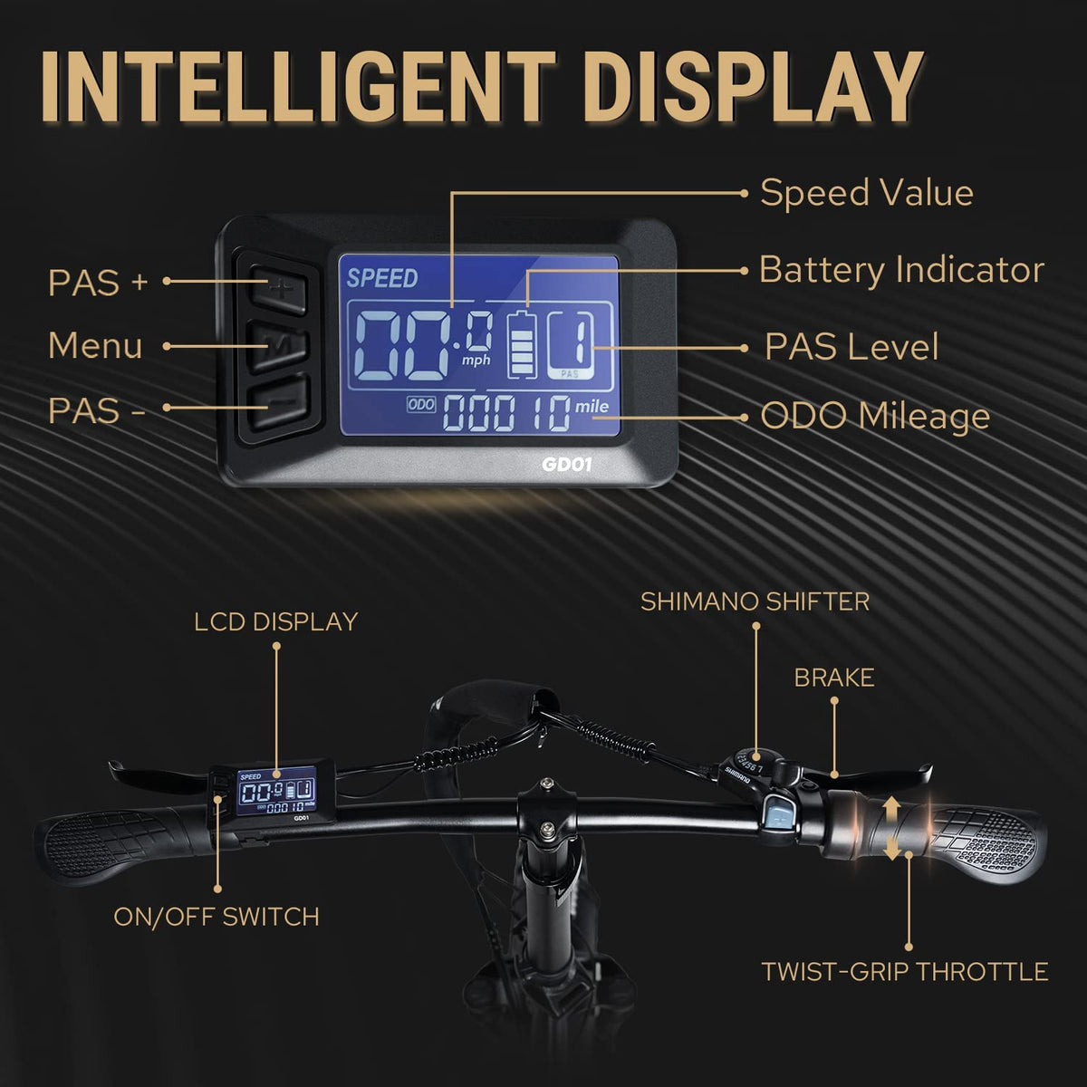 Mukkpet GM 500W 48V 13AH Step Over Folding Electric Bike