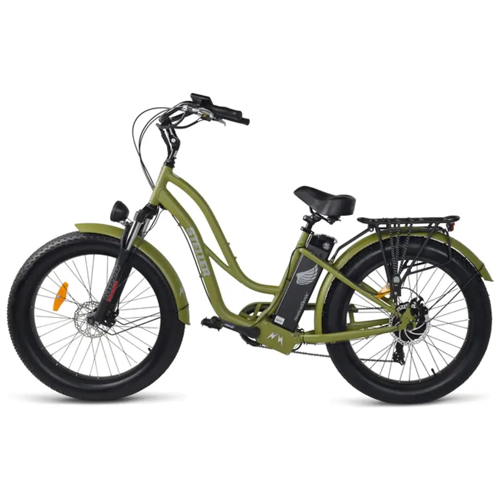 American Electric Steller Step-Thru 750W, 48V Fat Tire Electric Bike - Zoom  Electric Bikes