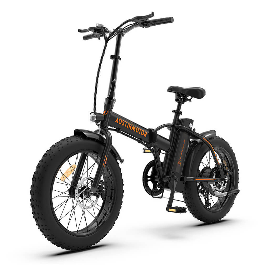 Aostirmotor A20 Fat Tire Folding Electric Bike 500W 36V _Black