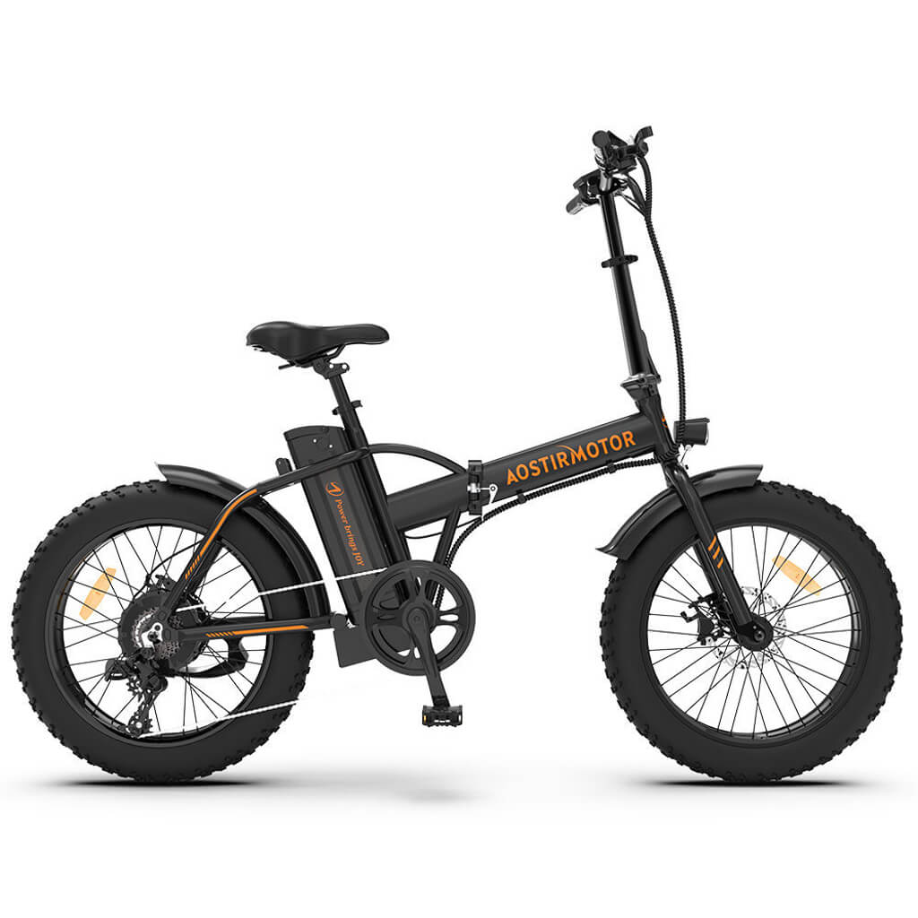 Aostirmotor A20 Fat Tire Folding Electric Bike 500W 36V_black