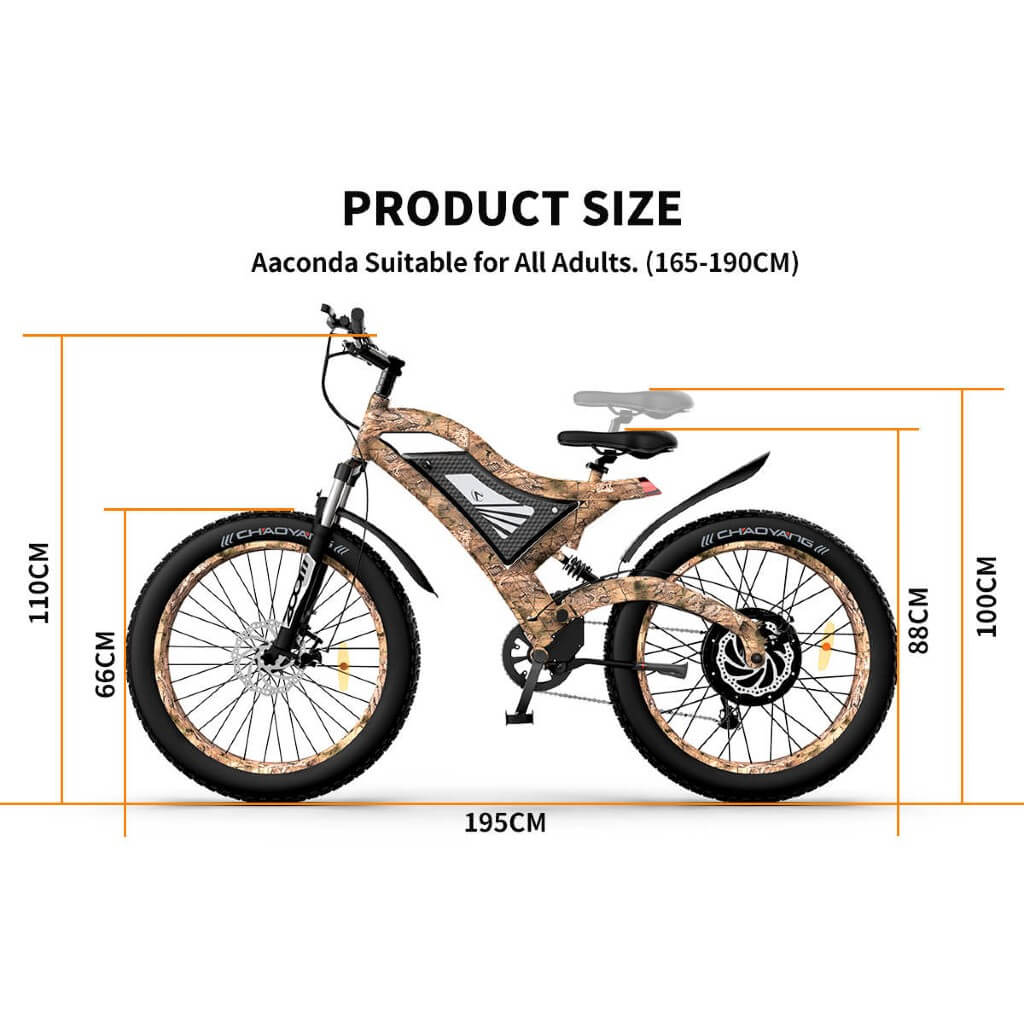 electric bicycle 1500w Aostirmotor S18 All Terrain 1500W 48V Full Suspension Mountain Electri