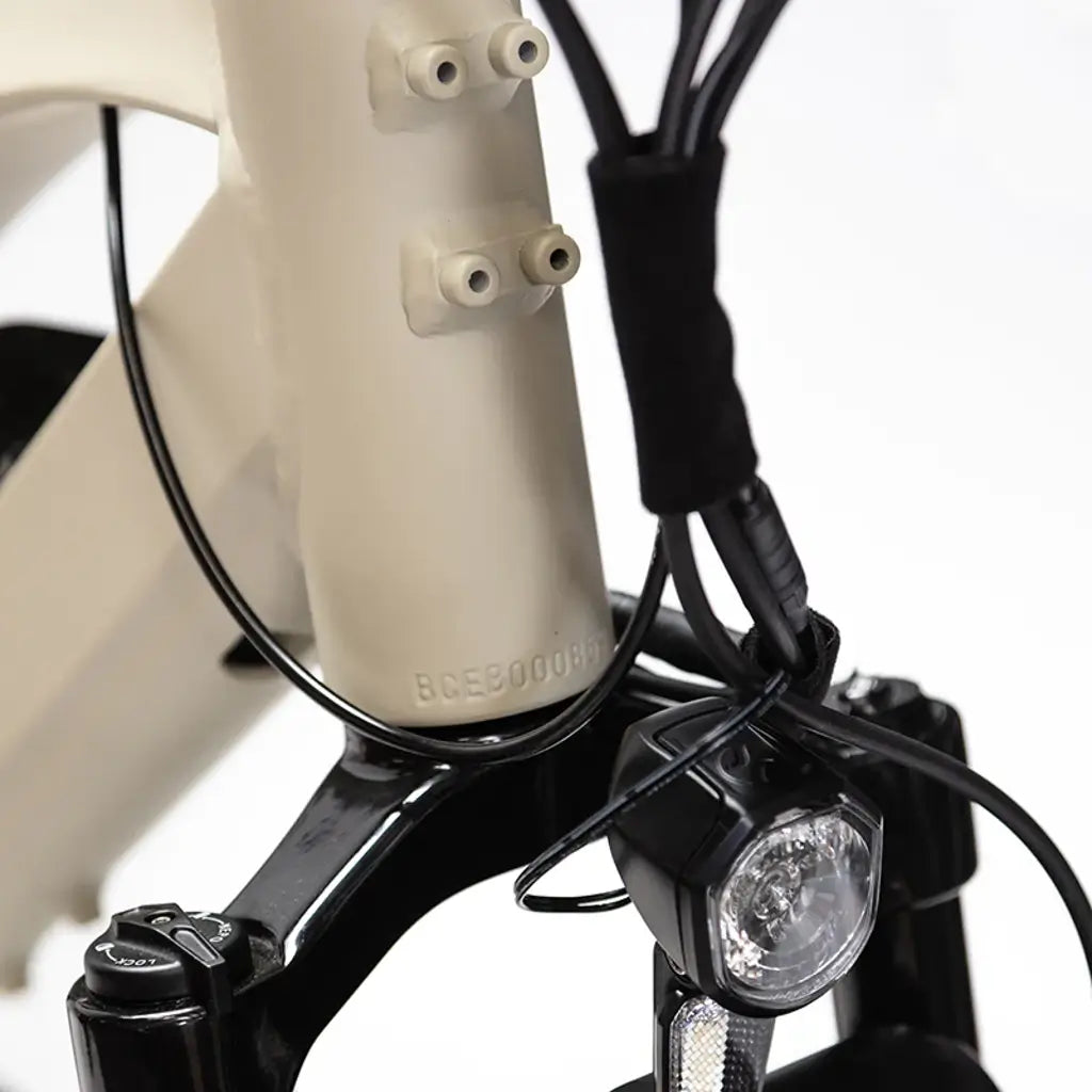 Bakcou Flatlander Step through (ST) 24&quot; 750W 48V Fat Tire Electric Hunting Bike tan headlight