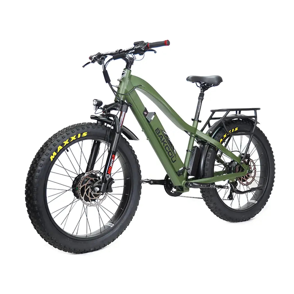 Bakcou Kodiak AWD 500W 48V 25ah Fat Tire Electric Hunting Bike Zoom Electric Bikes