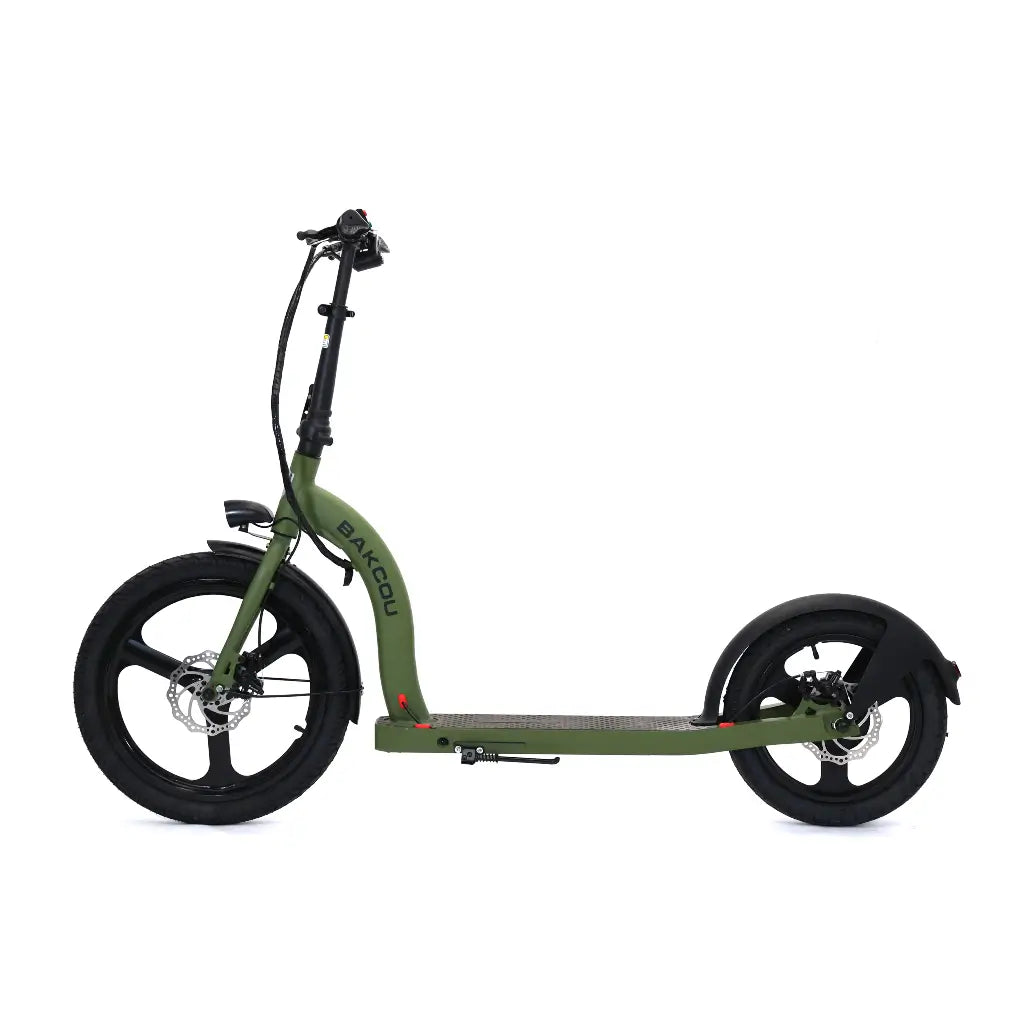 Bakcou Mini Badger 350W 36V Electric Scooter  green left side