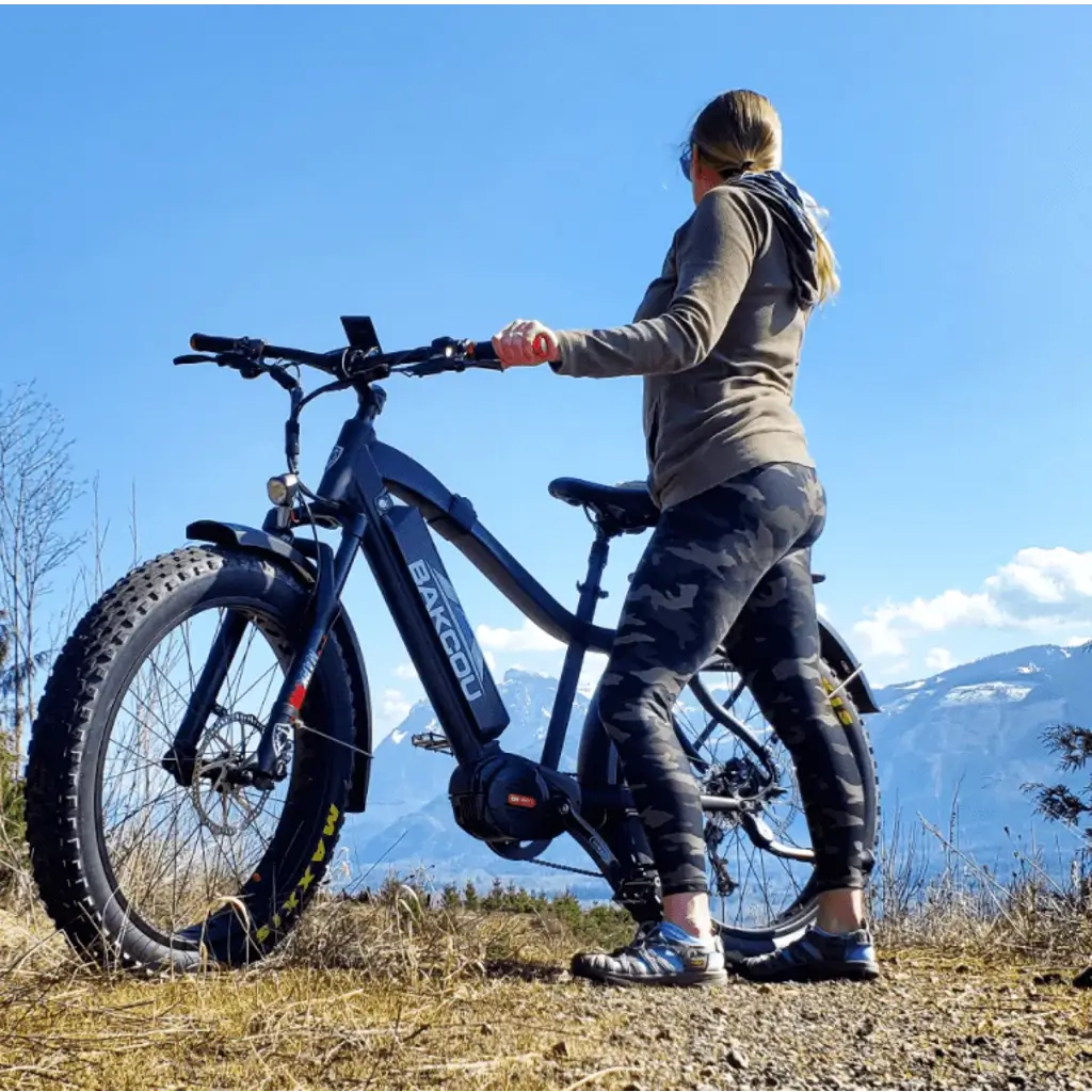 Bakcou Mule Fat Tire Electric Hunting Bike Black Mountain
