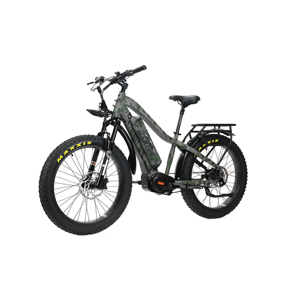 Bakcou Mule Jäger Fat Tire Electric Hunting Bike verde left slant