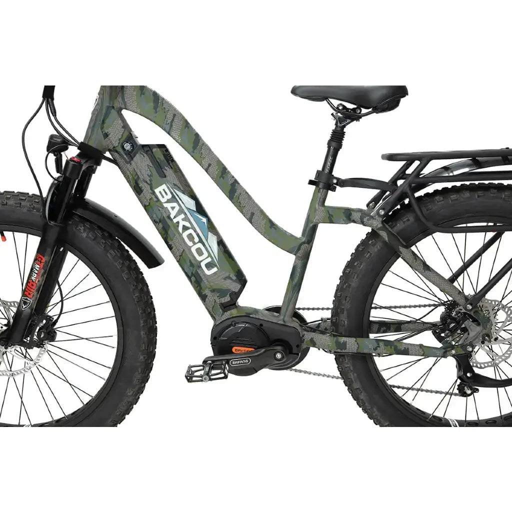 Bakcou Mule Step Through (ST) 24&quot; Fat Tire Electric Hunting Bike verde frame