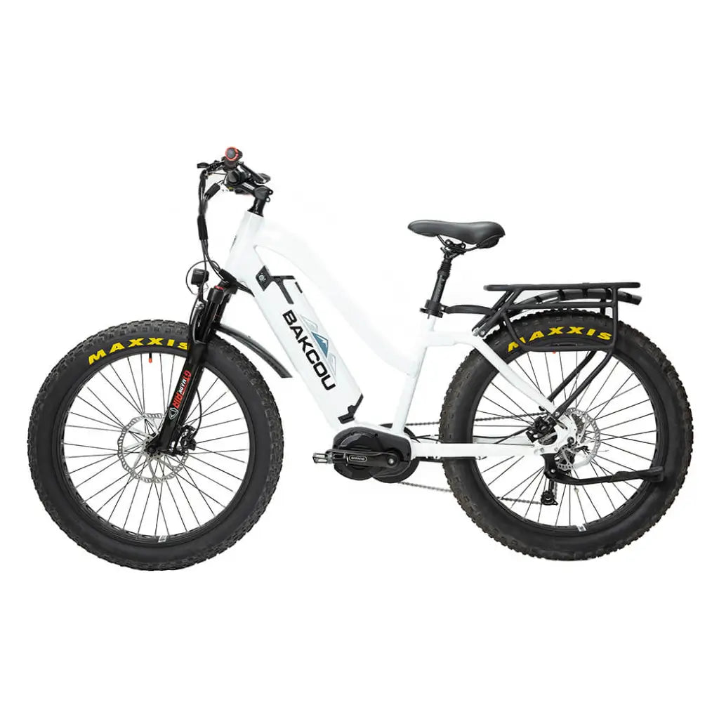 Bakcou Mule Step Through (ST) 26&quot; Fat Tire Electric Hunting Bike white right side