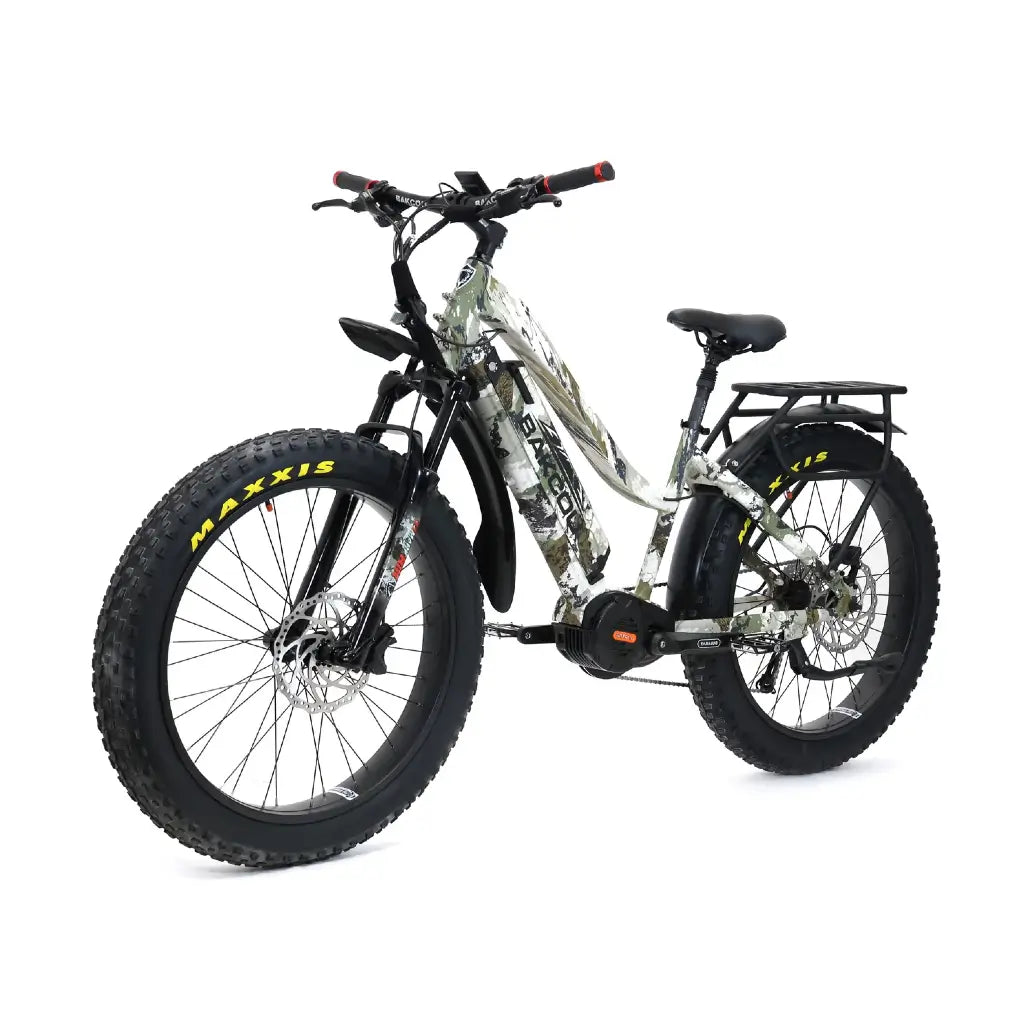 Bakcou Mule Step Through (ST) 26&quot; Fat Tire Electric Hunting Bike kings left slant