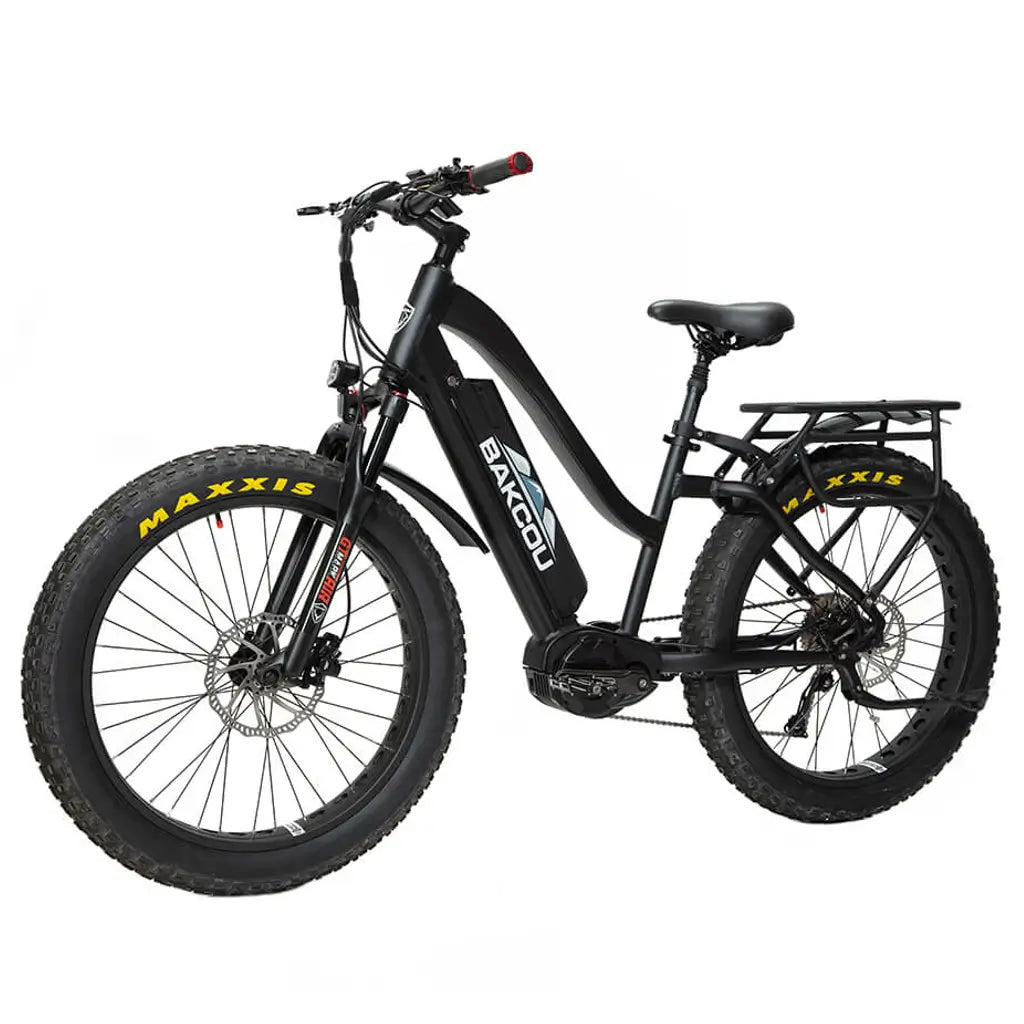 Bakcou Mule Step Through (ST) 26&quot; Fat Tire Electric Hunting Bike black left slaaant
