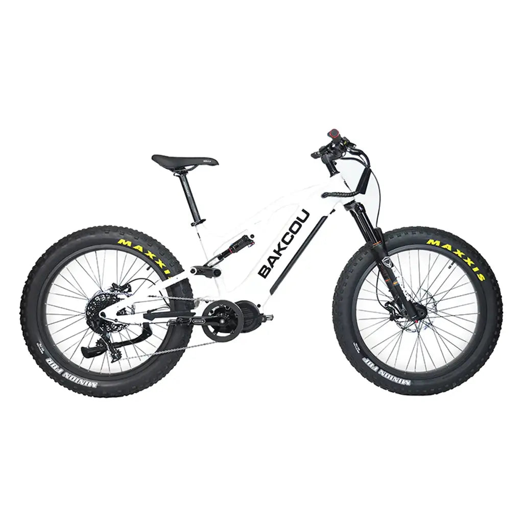 Bakcou Scout Full Suspension Fat Tire Electric Bike white right side