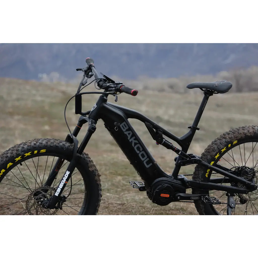 Bakcou Scout Full Suspension Fat Tire Electric Bike black outdoor