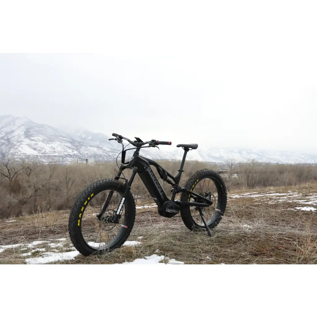 Bakcou Scout Full Suspension Fat Tire Electric Bike black snow