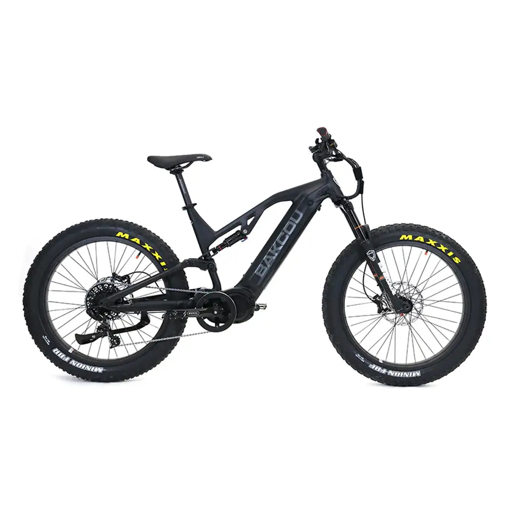 Bakcou Scout Full Suspension Fat Tire Electric Bike black right side
