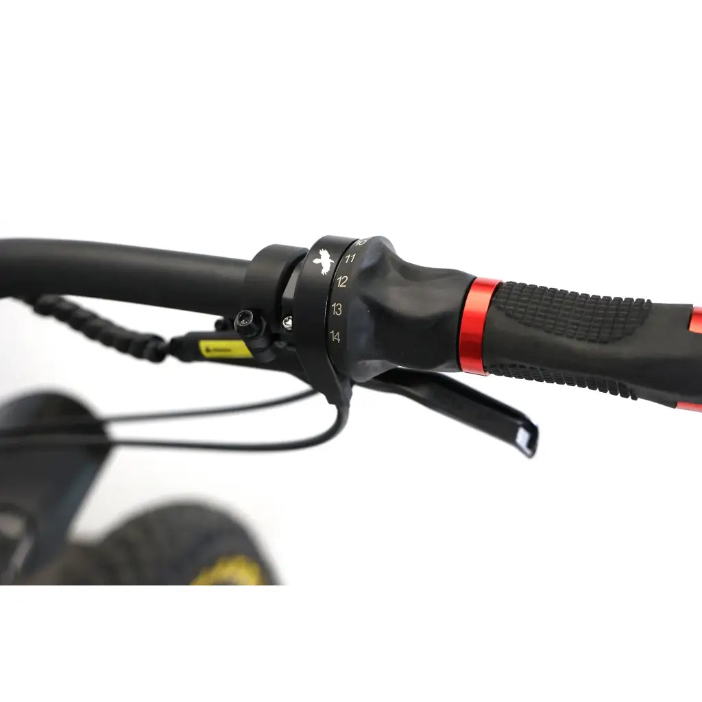 Bakcou Storm Jäger Full Suspension Fat Tire Electric Bike handle