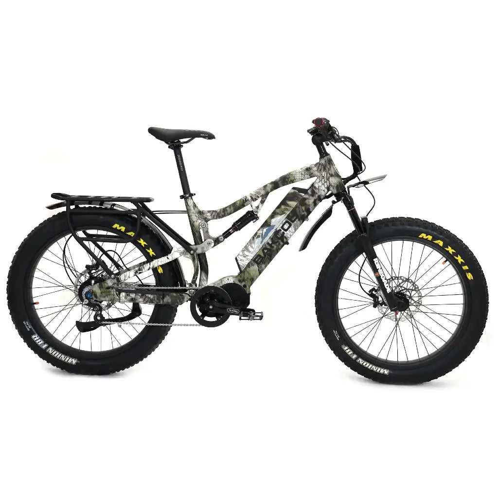 Bakcou Storm Jäger Full Suspension Fat Tire Electric Bike kryptek right side