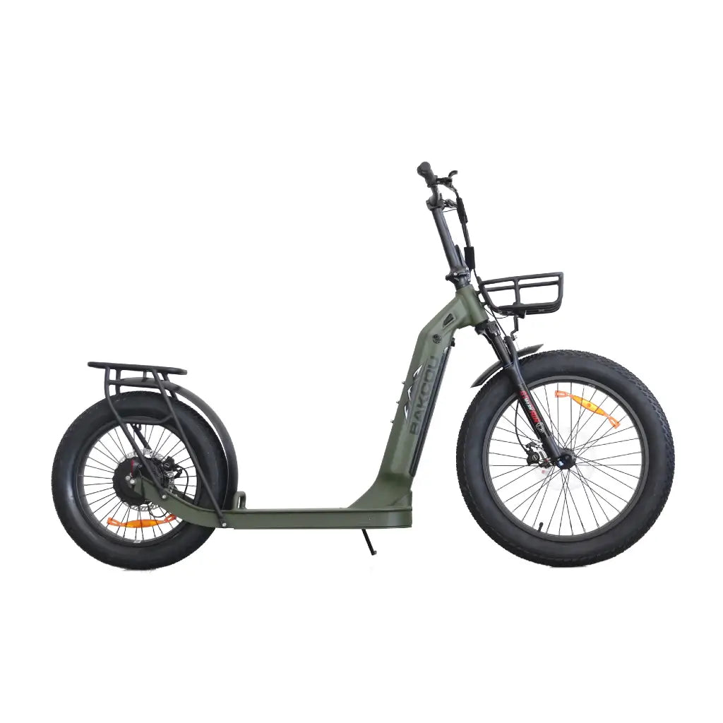 Bakcou Timberwolf 750W 48V Fat Tire Electric Scooter green right side