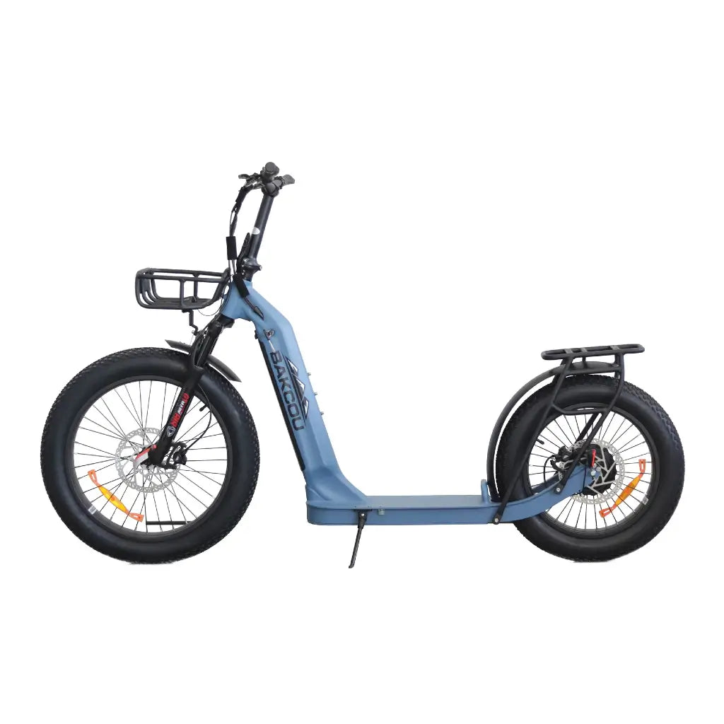 Bakcou Timberwolf 750W 48V Fat Tire Electric Scooter  blue left side