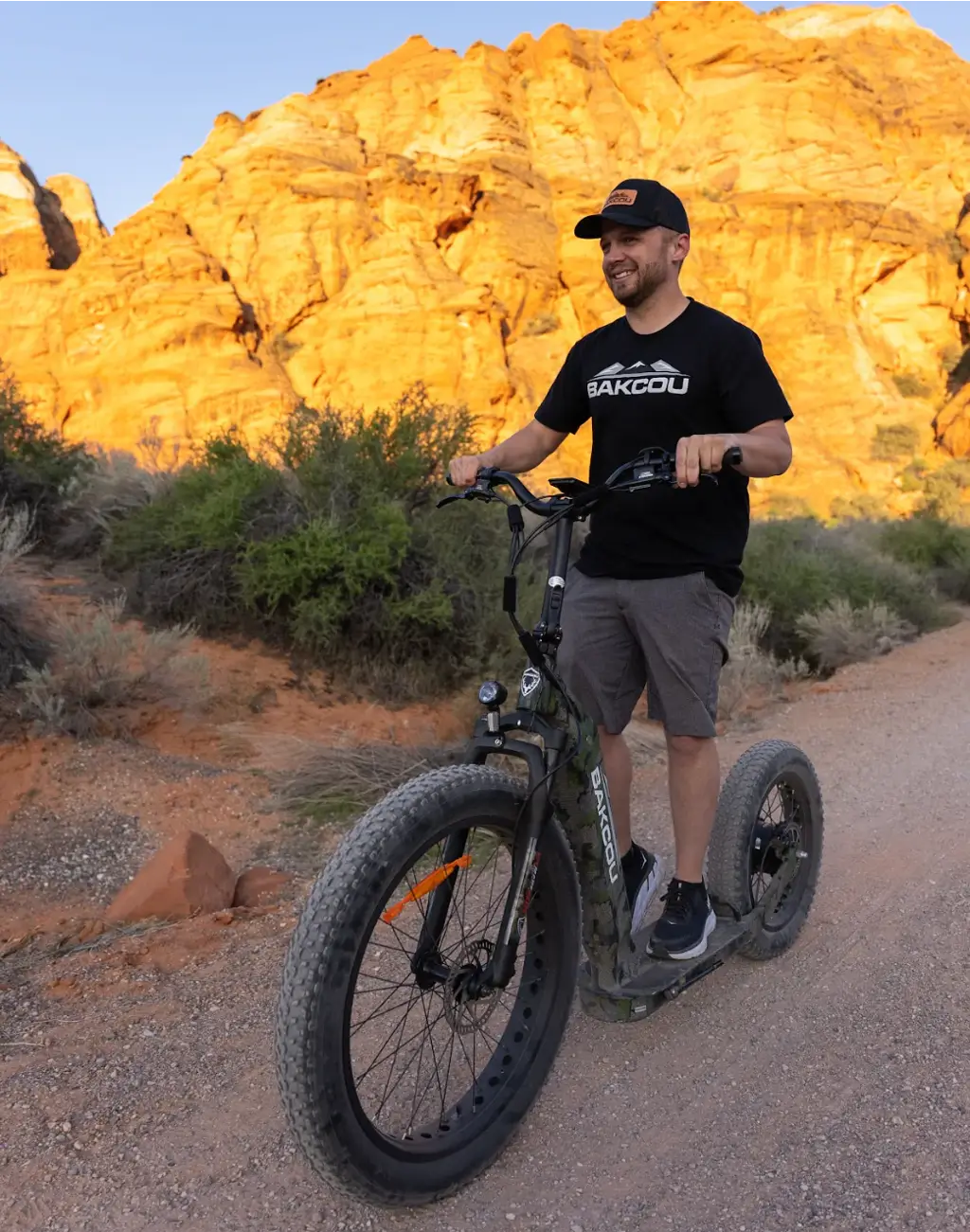 Bakcou Timberwolf 750W 48V Fat Tire Electric Scooter  bumpy road