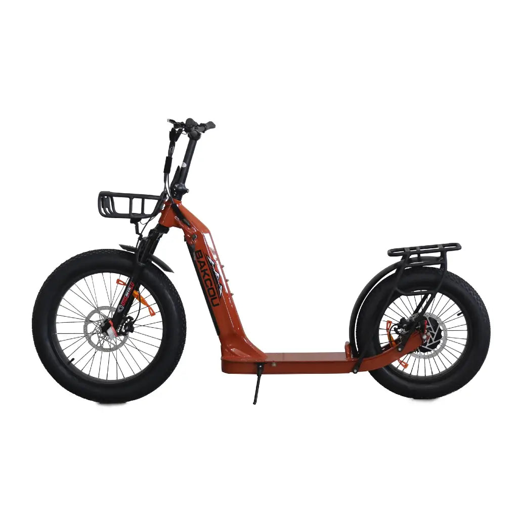 Bakcou Timberwolf 750W 48V Fat Tire Electric Scooter orange left side