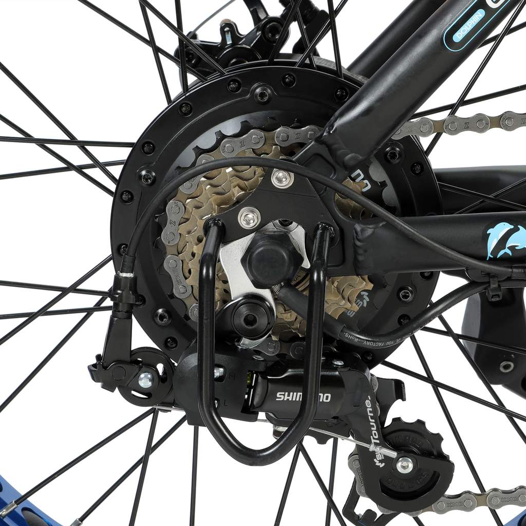 UL Certified - Ecotric Dolphin 36V 500W Portable Folding Fat Tire Electric Bike