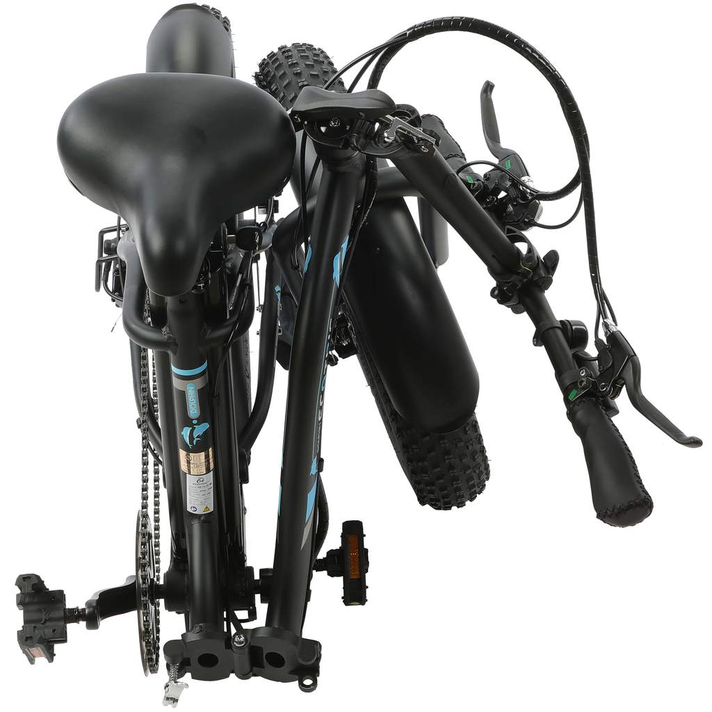 UL Certified - Ecotric Dolphin 36V 500W Portable Folding Fat Tire Electric Bike