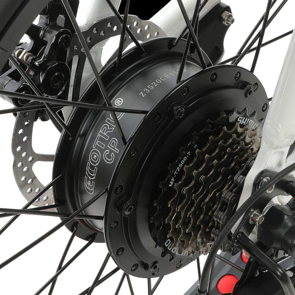 UL Certified - Ecotric Dolphin 36V 500W Portable Folding Fat Tire Electric Bike