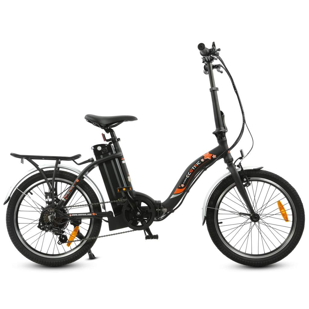 UL Certified - Ecotric Starfish Folding Step Through 350W 36V Electric Bike Matt Black