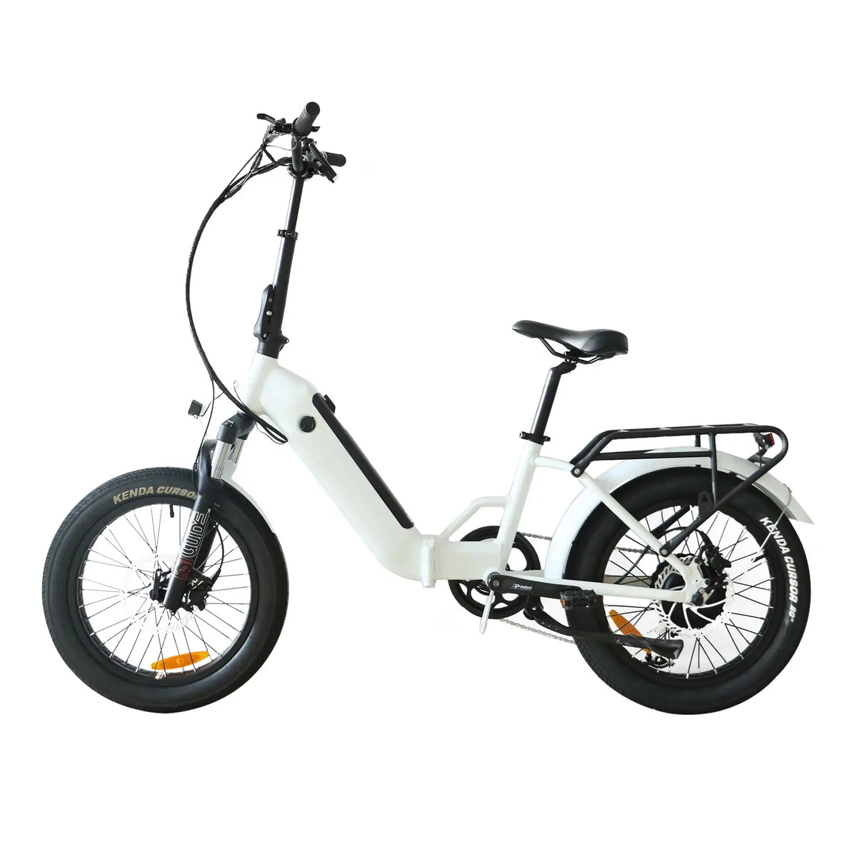 Coastal Cruiser 750W 48V Fat Tire Step-Thru Foldin Electric Bike White Left Side