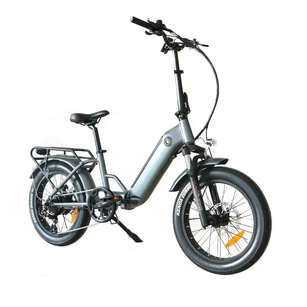 Coastal Cruiser 750W 48V Fat Tire Step-Thru Foldin Electric Bike Gray Right Slant