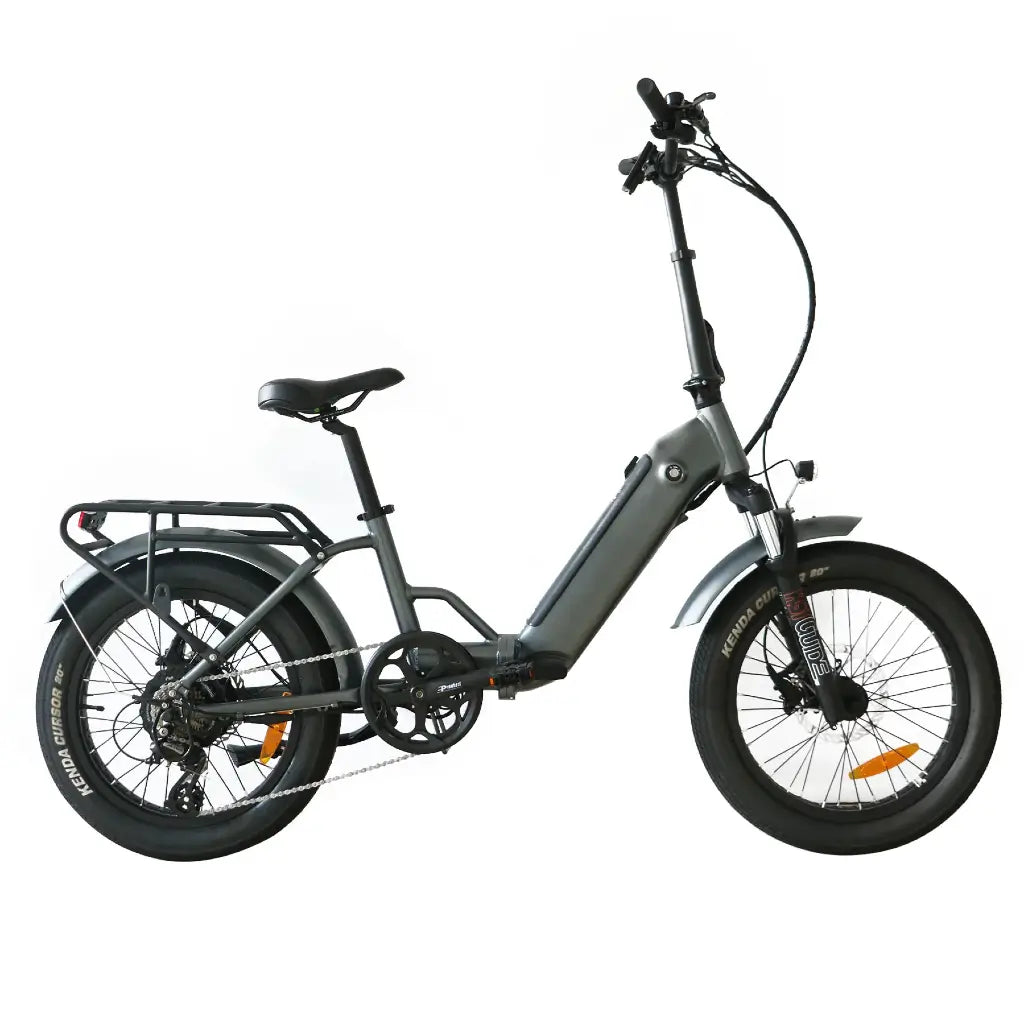 Coastal Cruiser 750W 48V Fat Tire Step-Thru Foldin Electric Bike Gray Right Side