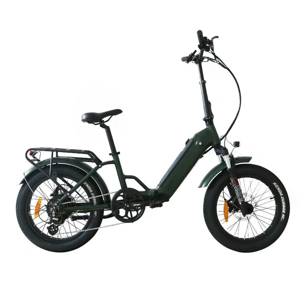 Coastal Cruiser 750W 48V Fat Tire Step-Thru Foldin Electric Bike Green Right Side