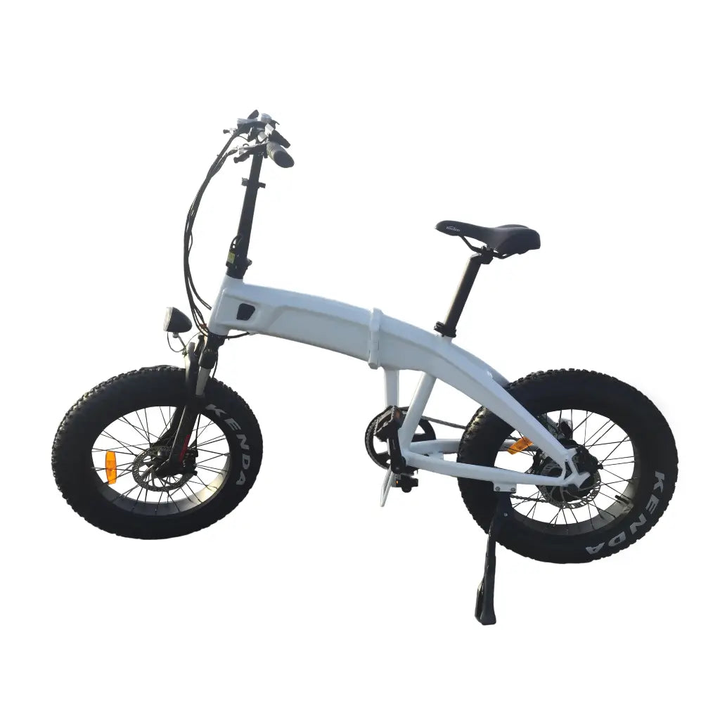 Coastal Cruiser 750W 48V Folding Fat Tire Step Over Electric Bike White left side