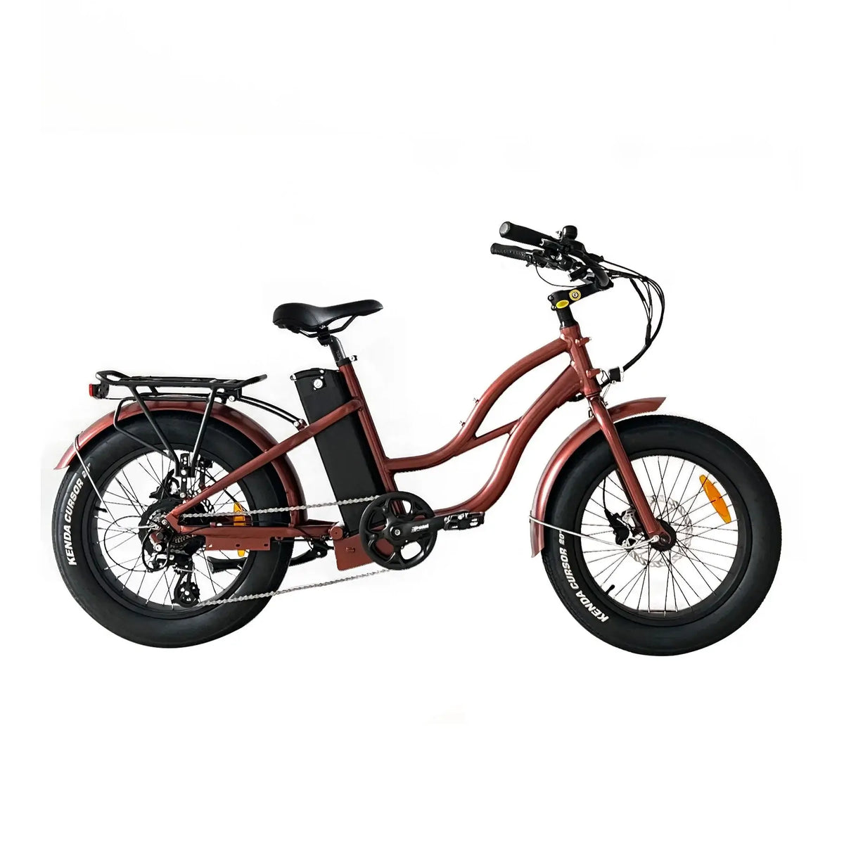 Coastal Cruiser Beach Cruiser 750W 52V 24x3 Step-Thru Electric Bike Copper Right Side