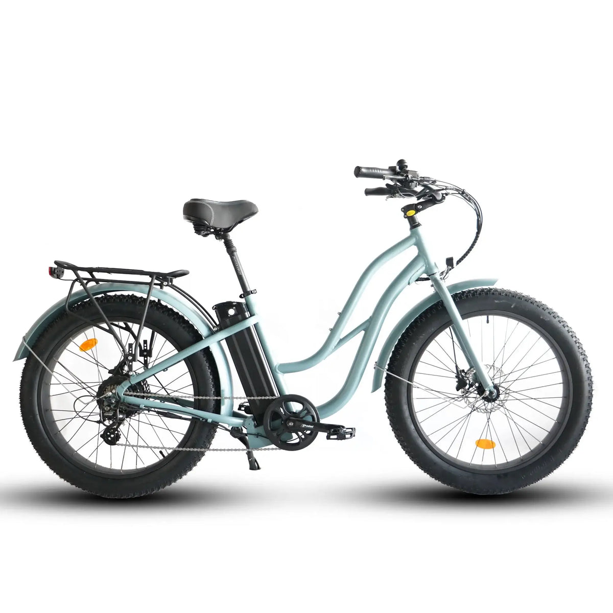 Coastal Cruiser Beach Cruiser 750W 52V 26x4 Step-Thru Fat Tire Electric Bike Gray Right Side