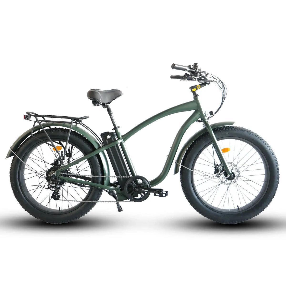 Coastal Cruiser Beach Cruiser Step Over 750W 52V 26x4 Fat Tire Electric Bike Green Right Side