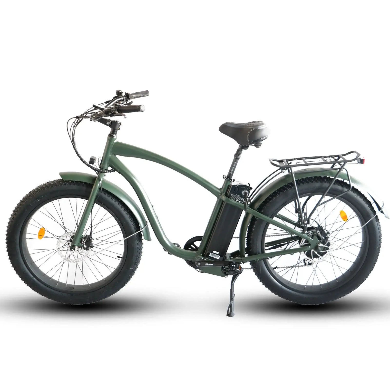 Coastal Cruiser Beach Cruiser Step Over 750W 52V 26x4 Fat Tire Electric Bike Green Left Side