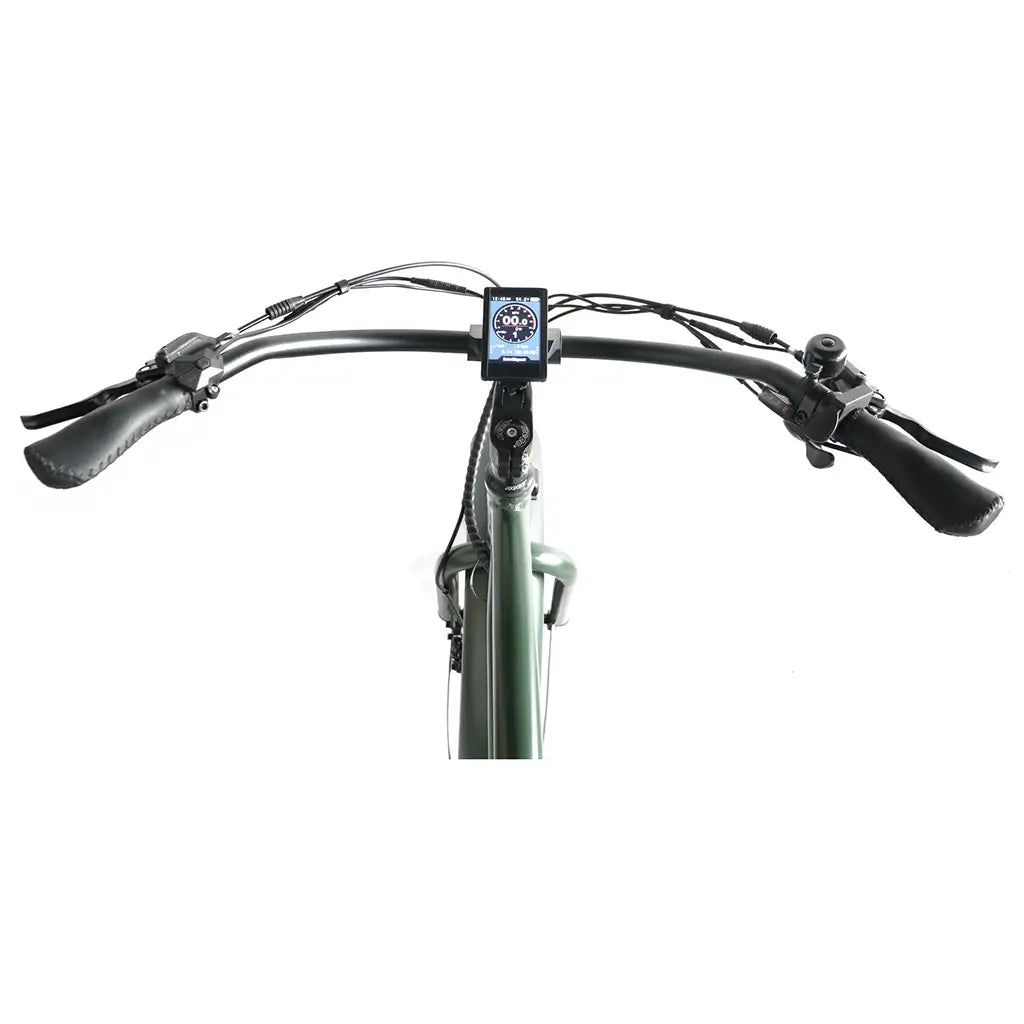 Coastal Cruiser Classic Beach Cruiser 750W 52V 24x3 Step Over Electric Bike Green Handlebar