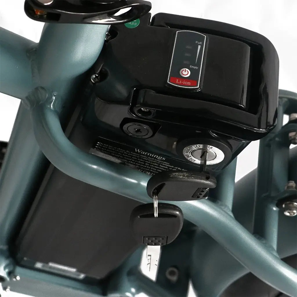 Coastal Cruiser Classic Beach Cruiser 750W 52V 24x3 Step Over Electric Bike Battery