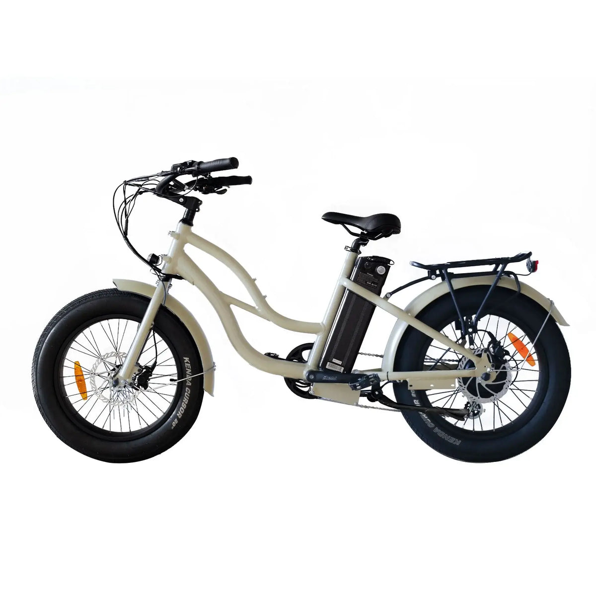 Coastal Cruiser Mini 20x4 750W 52V Fat Tire Step-Thru Beach Cruiser Electric Bike Sand Left Side