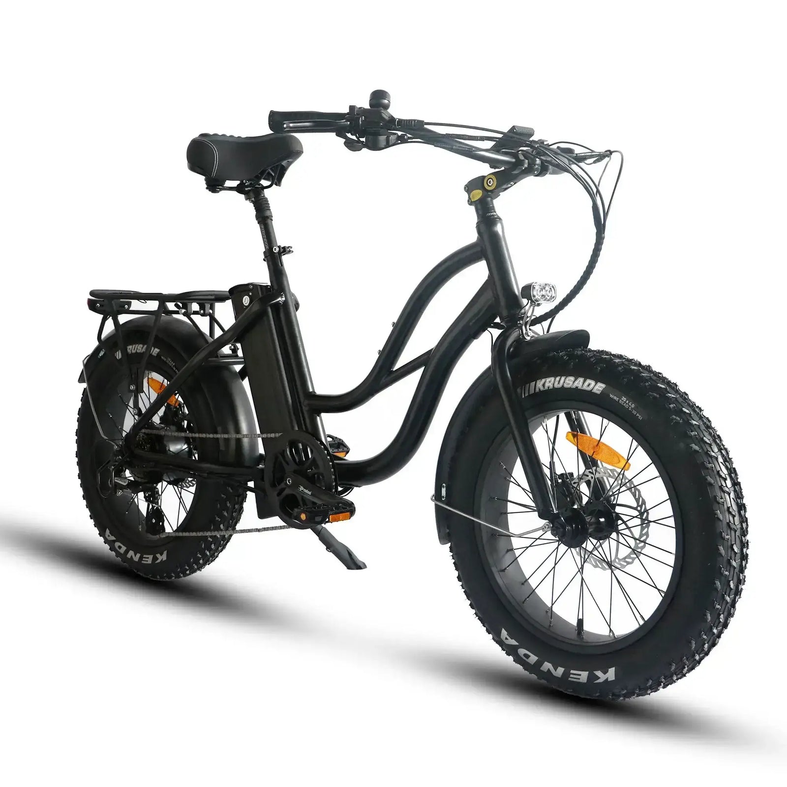 Coastal Cruiser Mini 20x4 750W 52V Fat Tire Step-Thru Beach Cruiser Electric Bike Right Side Slant