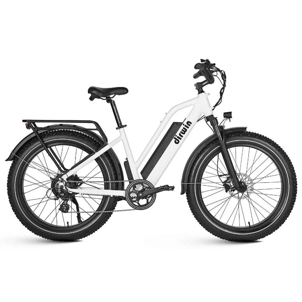 Dirwin Seeker Step-Thru 750W 48V All-Terrain Fat Tire Electric Bike White