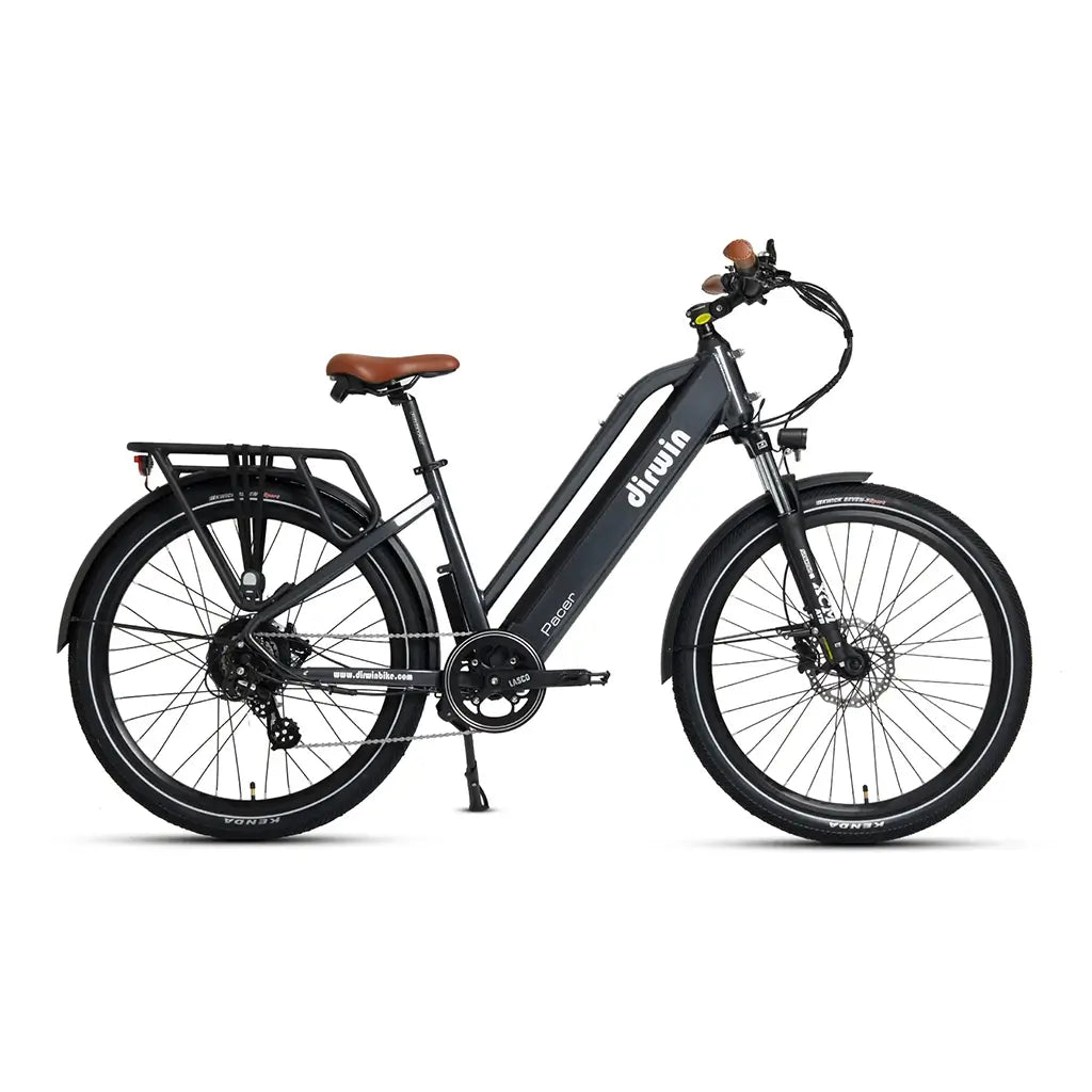 Dirwin Pacer 500W 48V Step Through Commuter Electric Bike Grey Right Side