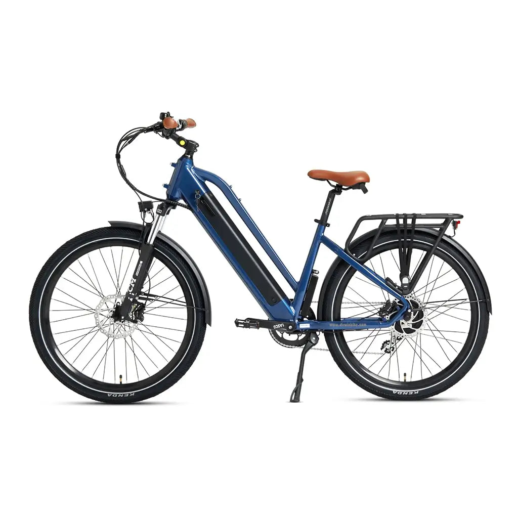 Dirwin Pacer 500W 48V Step Through Commuter Electric Bike Blue Left Side