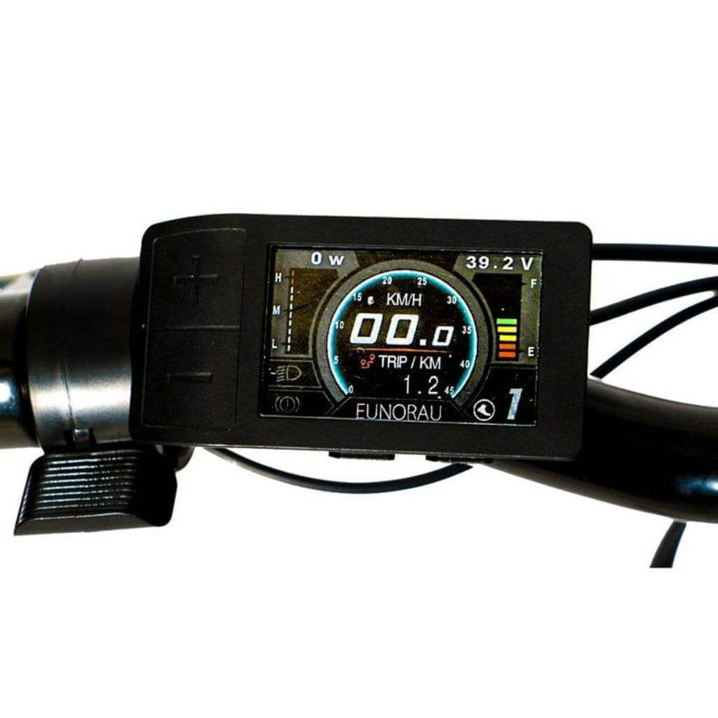 EUNORAU E-TORQUE Step-Through 350W 36V Cruiser Electric Bike - Red - Panel