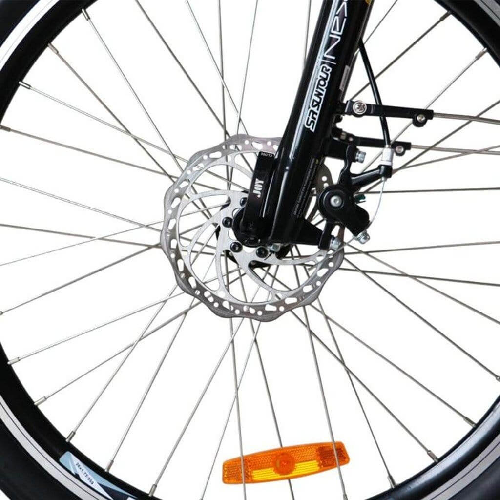 EUNORAU E-TORQUE Step-Through 350W 36V Cruiser Electric Bike - Red - Rims